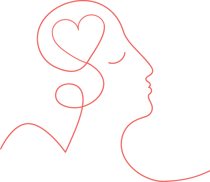 Napa Valley Community Foundation Engine For Good Logo, an illustrated image of a face with a heart representing a brain