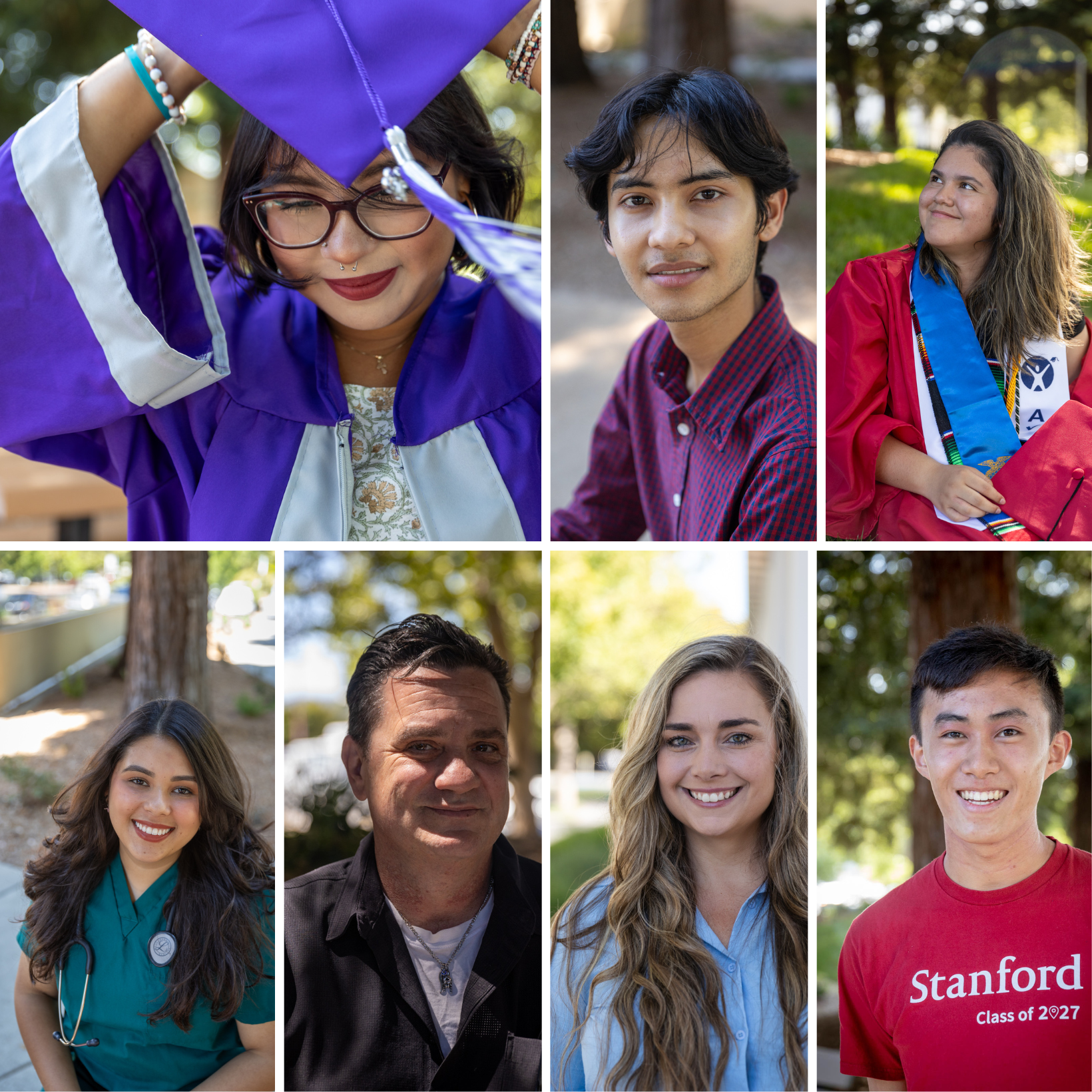 A collage of NVCF scholarship recipients.