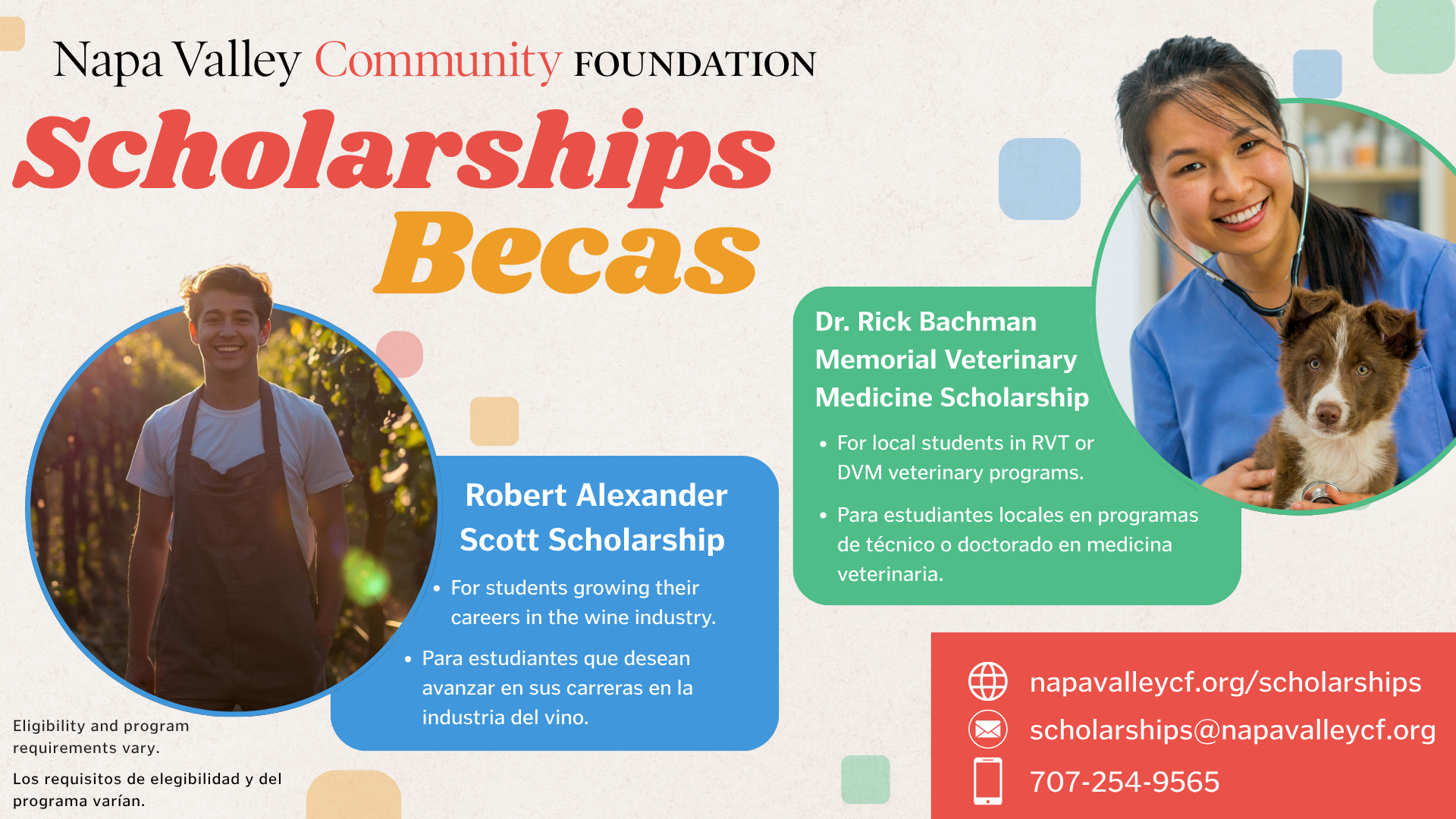 Now open year-round: Two NVCF scholarships with rolling applications