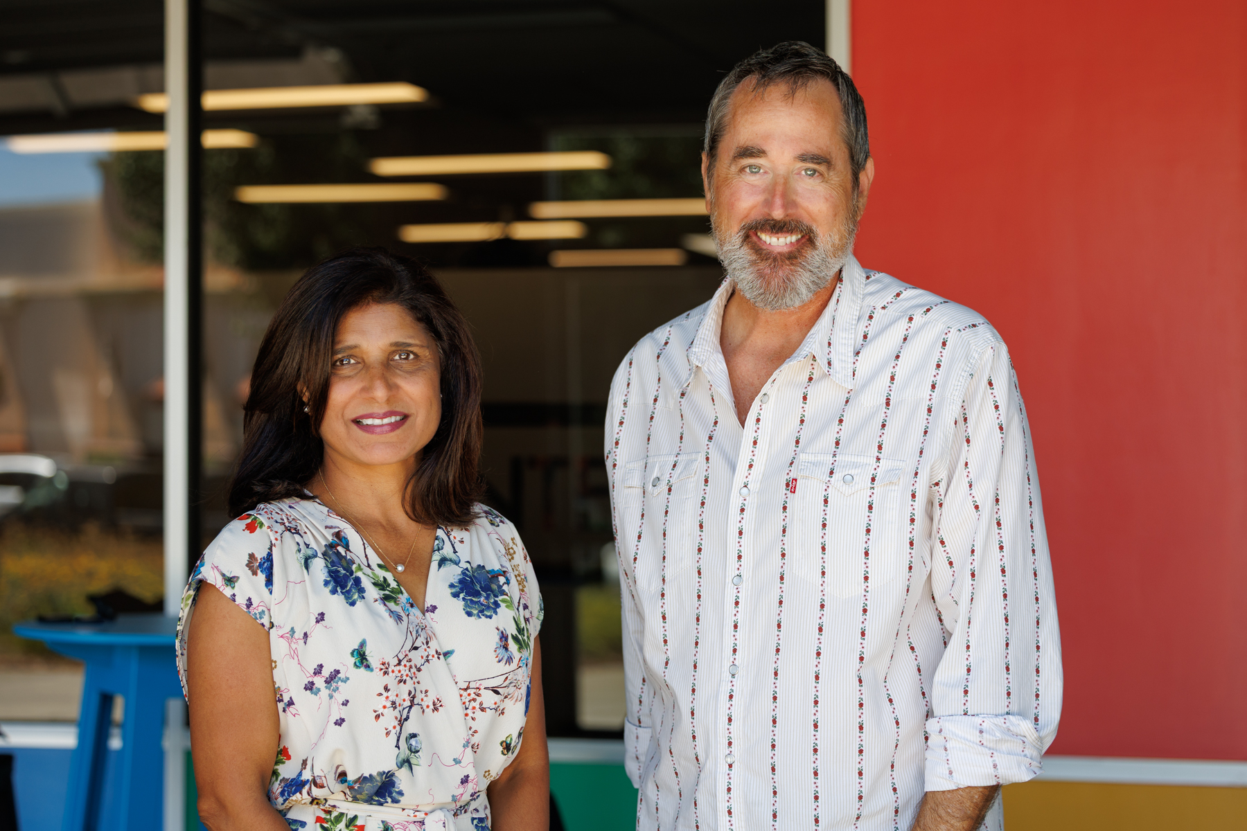 A photo of Terence Mulligan, NVCF's President & CEO, and Manbin Khaira Monteverdi, Board Chair